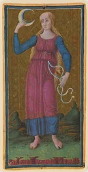 The Moon, Facsimile of a Tarot Card from the 